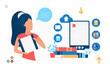 © lembergvector - Remote software based teaching virtual course platform. Digital learning materials features and devices