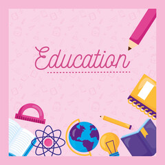 Canvas Print - Education icon set