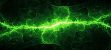 Green Energy, Electrical Lightning Abstract Background