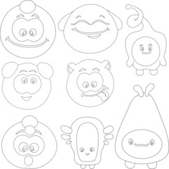 Wall Mural - cute cartoon character vector image.