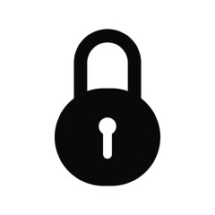 Fototapete - Padlock icon. Lock black icon.  Security symbol. Vector illustration isolated on white background. EPS 10
