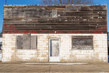 Wall Mural - Old abandoned storefront.