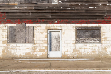 Wall Mural - Old abandoned storefront.