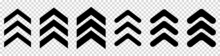 Set Of Chevron Icons. Vector Illustration Isolated On Transparent Background