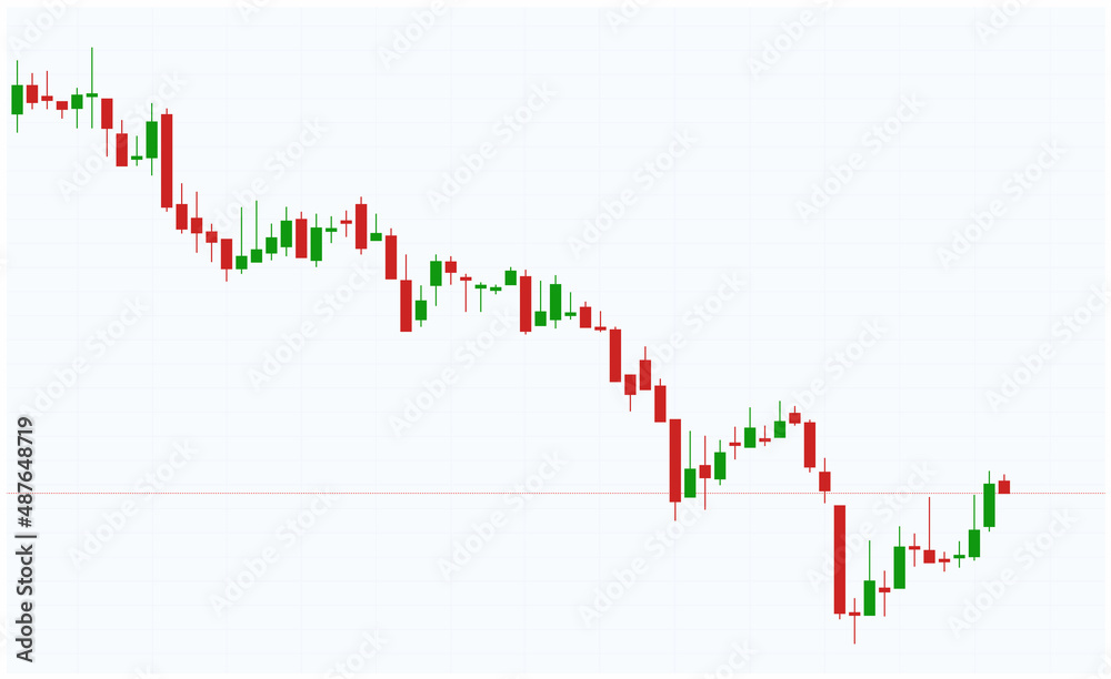 Image vectorielle Stock Trade chart vector illustration, desktop with ...