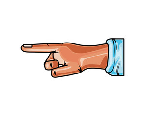 Sticker - male hand pointing