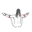 Illustration bondage, BDSM position	