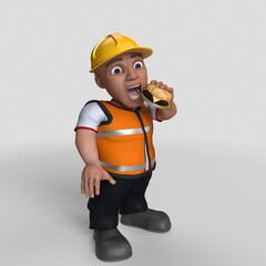 Sticker - 3D Cartoon Builder Character