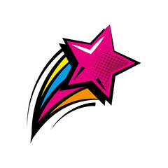 shooting star pop art