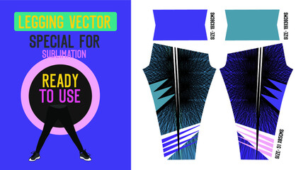 Wall Mural - fitness leggings pants vector with mold and ready to use 