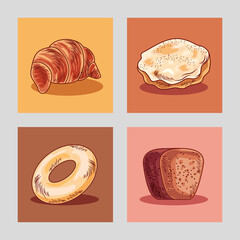 Poster - set of bakery product