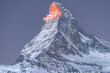 A Torching Matterhorn, Morning Glory at Matterhorn during Winter