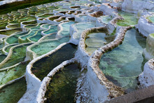Mineral Terraces With Curative Water In Egerszalok Thermal Spa, Hungary