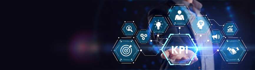 KPI Key Performance Indicator for Business Concept. Business, Technology, Internet and network concept.