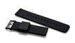black silicone strap for smart watch on white