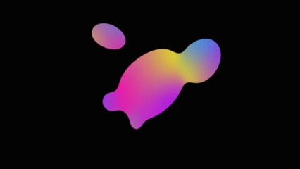 Sticker - Futuristic fluid animated background with colorful fluid gradients. Fluid mixing.