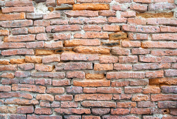 Characteristic style, unique old brick wall.