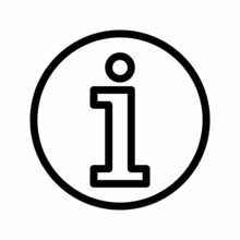 Info Point Line Icon. Information Symbol In Linear Style. Help Outline Sign. Hint Pictogram. Editable Stroke. Vector Graphics
