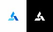 © DevArt - Letter A logo with triangle logo icon design template elements