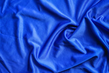 Blue Cloth Texture Can Be Use As Background