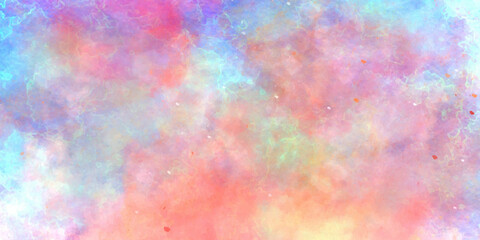 Wall Mural - Abstract watercolor background Colorful galaxy nebula art painting background, perfect for wallpaper and display.
