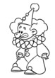 Clown circus character artist illustration cartoon contour line