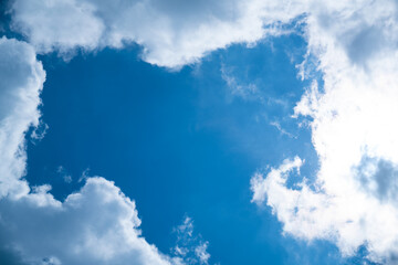 blue sky and clouds