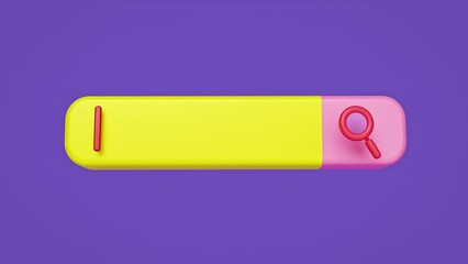 Poster - simple search bar 3d loop animation