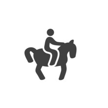 Horse Riding Sport Vector Icon
