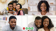 © Prostock-studio - Group conference with African American family members on device screen, making video call, chatting online