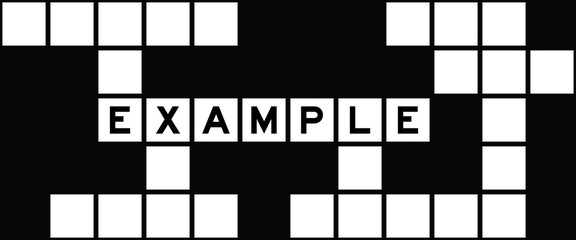 Wall Mural - alphabet letter in word example on crossword puzzle background