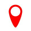 © lastpresent - マップポインター。目的地を示す赤色のポインターのアイコン。