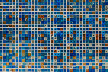 Wall Mural - blue mosaic background