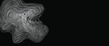 Modern Abstract Wave Lines On Black Background. Vector EPS 10