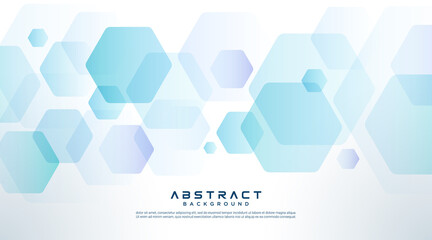 Abstract light blue purple and white gradient hexagon pattern element background. Overlapping geometry design. Modern simple style hexagon graphic concept. Vector illustration