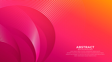 abstract orange and pink gradient background. curvy lines light and shadow decoration. modern bright