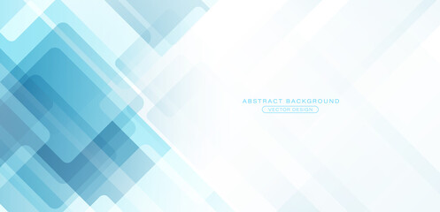 abstract blue square shapes on white background. overlapped blue gradient geometric shape graphic el