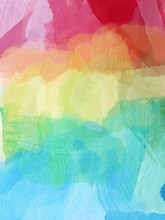 Rainbow Painted Background Image With Brush Strokes