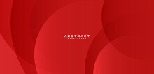Abstract Red Gradient Circles Background. Modern Simple Overlap Geometric Pattern Creative Design. Minimal Red Curve Shapes Texture Element. Suit For Cover, Poster, Website, Banner, Presentation