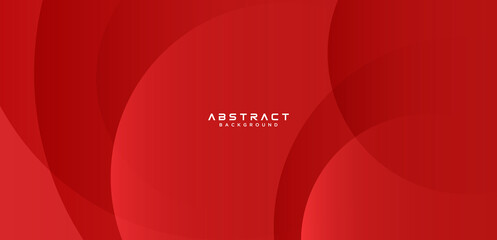 Abstract red gradient circles background. Modern simple overlap geometric pattern creative design. Minimal red curve shapes texture element. Suit for cover, poster, website, banner, presentation