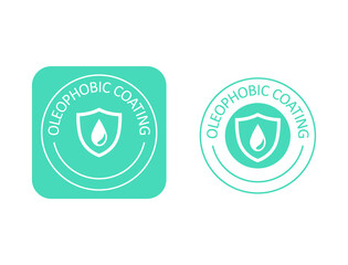Canvas Print - oleophobic coating icon vector illustration