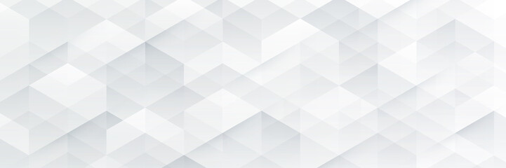 Fototapete - Abstract white geometric hexagon pattern background. Modern simple overlay geometric texture creative design. Suit for poster, flyer, presentation, website, booklet, brochure, banner