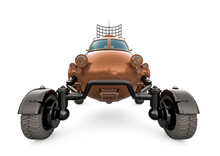 Lunar Roving Vehicle On White Background Front View