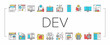 © vectorwin - Dev Code Occupation Collection Icons Set Vector .