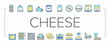 © vectorwin - Cheese Production Collection Icons Set Vector .
