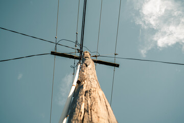 Power poles and lines