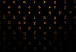 © Dmitry - Dark yellow, orange vector cover with english symbols.