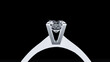 Diamond Ring Isolated on Black Background