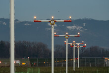 Approach Lighting System In Altenrhein In Switzerland