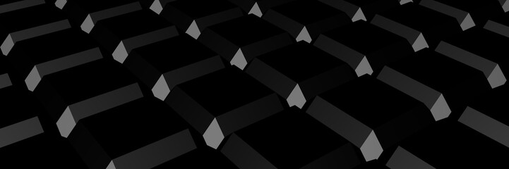 Poster - Gray abstract cubic background.